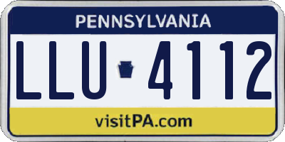 PA license plate LLU4112