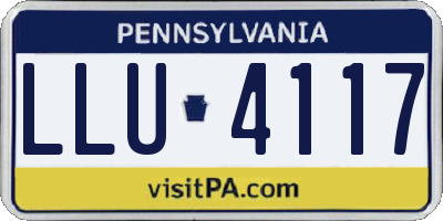 PA license plate LLU4117