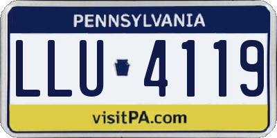 PA license plate LLU4119