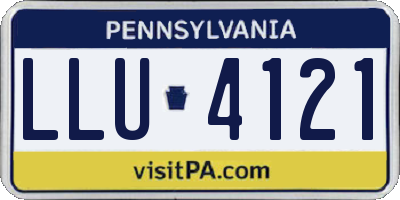 PA license plate LLU4121