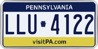 PA license plate LLU4122