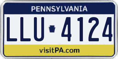 PA license plate LLU4124