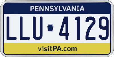 PA license plate LLU4129