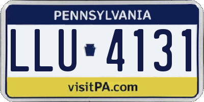PA license plate LLU4131