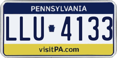 PA license plate LLU4133