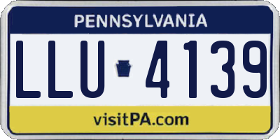 PA license plate LLU4139