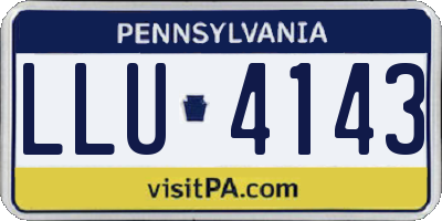 PA license plate LLU4143