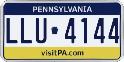 PA license plate LLU4144