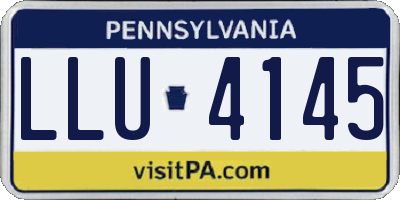 PA license plate LLU4145