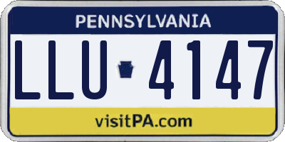 PA license plate LLU4147