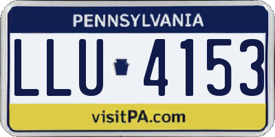 PA license plate LLU4153