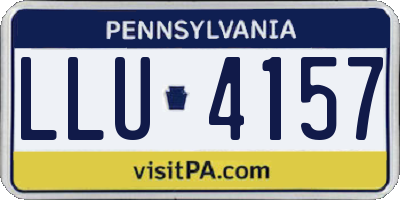 PA license plate LLU4157