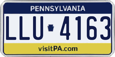 PA license plate LLU4163