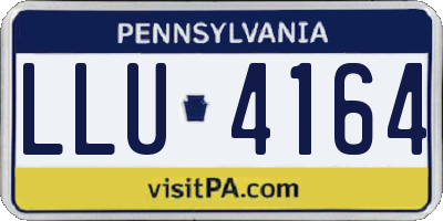 PA license plate LLU4164