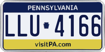 PA license plate LLU4166