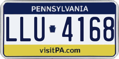 PA license plate LLU4168