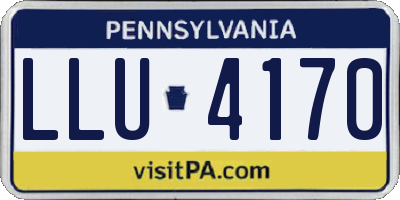 PA license plate LLU4170