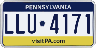 PA license plate LLU4171