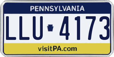 PA license plate LLU4173