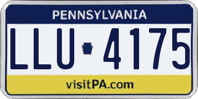 PA license plate LLU4175