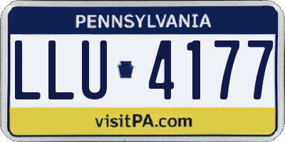 PA license plate LLU4177