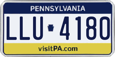 PA license plate LLU4180