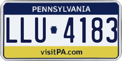 PA license plate LLU4183
