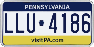 PA license plate LLU4186