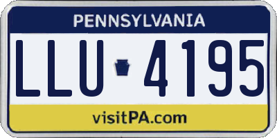 PA license plate LLU4195