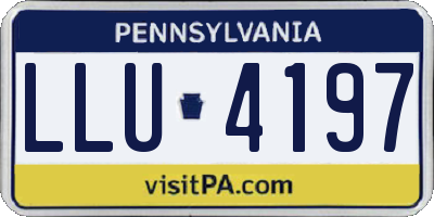 PA license plate LLU4197