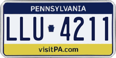PA license plate LLU4211