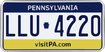 PA license plate LLU4220