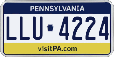 PA license plate LLU4224