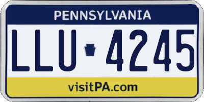 PA license plate LLU4245