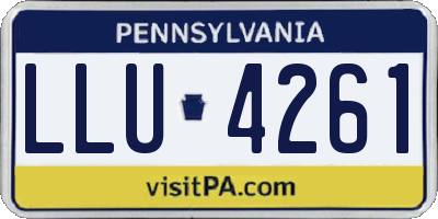 PA license plate LLU4261