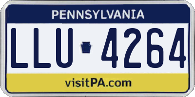 PA license plate LLU4264