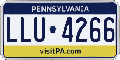 PA license plate LLU4266