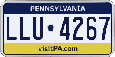 PA license plate LLU4267