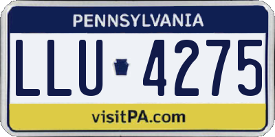 PA license plate LLU4275
