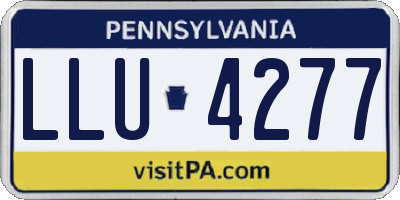 PA license plate LLU4277