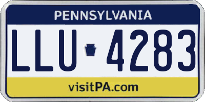 PA license plate LLU4283