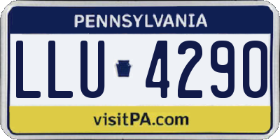 PA license plate LLU4290