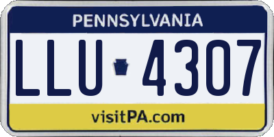 PA license plate LLU4307