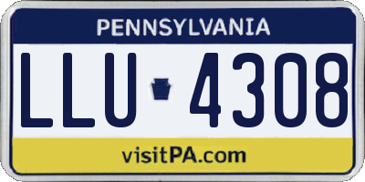 PA license plate LLU4308