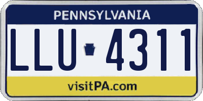 PA license plate LLU4311