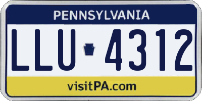PA license plate LLU4312