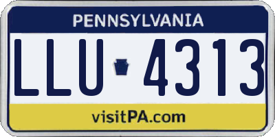 PA license plate LLU4313