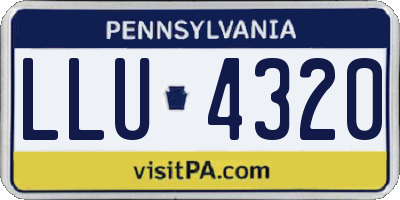 PA license plate LLU4320