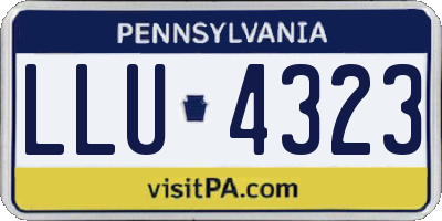 PA license plate LLU4323
