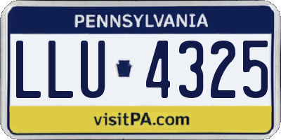 PA license plate LLU4325
